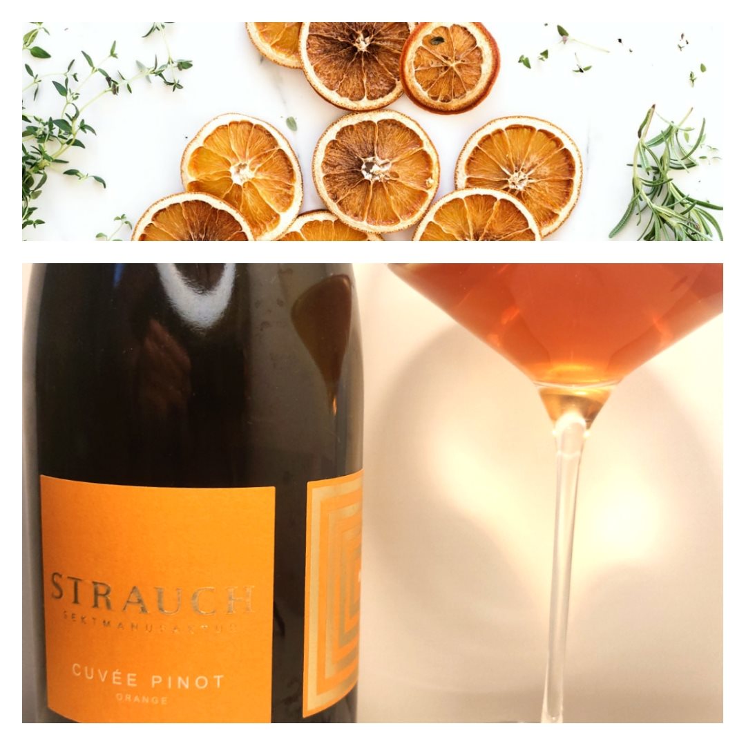 Orange Wein Sekt Pinot Strauch Sektmanufaktur