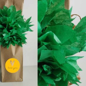 Seidenpapier Blume Sektflasche Geschenkverpackung Sekt