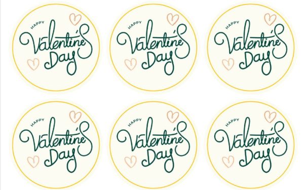 Valentine Day Sticker Geschenk Sekt