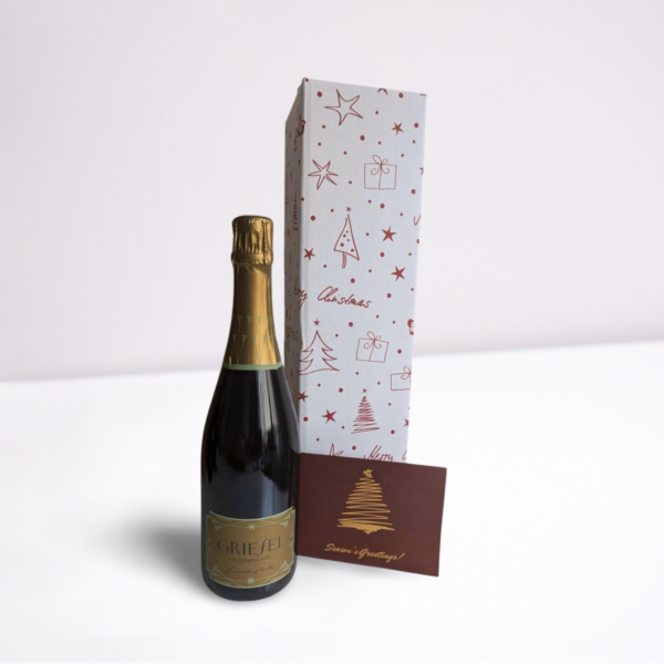 Luxus Griesel Exquisit Sekt Sektpaket Weihnachten eine Flasche mit Karte sekt-geschenk-weihnacht-glamour