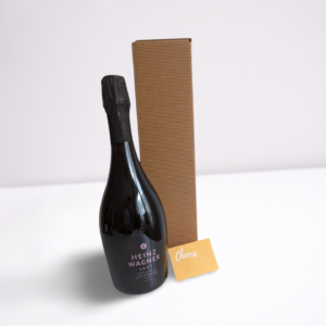 Rosé Heinz Wagner Sekt Geschenkverpackung mit karte Sekt-Geschenk: La vie en Rose